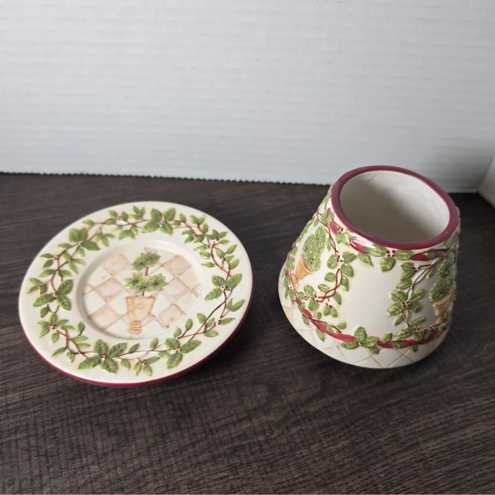 Yankee Candle Small Jar Topper & Plate Ivy